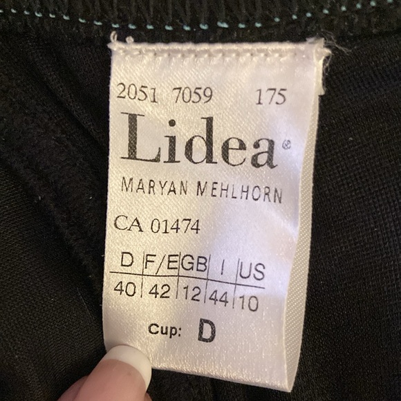 Lidea 2-PC Black Trimmed Bikini Set - Sz 10 D Cup Top /10 Bottom - Picture 6 of 9